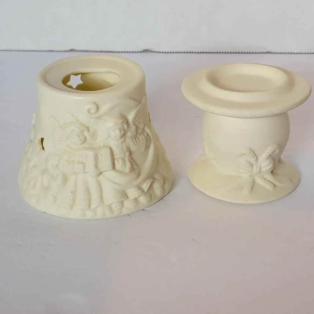 VINTAGE WORLD BAZAARS CERAMIC HOLIDAY COLLECTION LAMP VOTIVE HOLDER CHRISTMAS